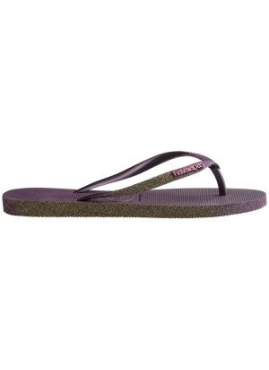 Slim Sparkle II Beach Flip Flops Havaianas 4146937.2967 Aubergine