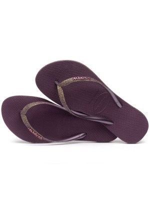 Slim Sparkle II Beach Flip Flops Havaianas 4146937.2967 Aubergine