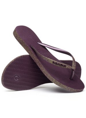 Slim Sparkle II Beach Flip Flops Havaianas 4146937.2967 Aubergine