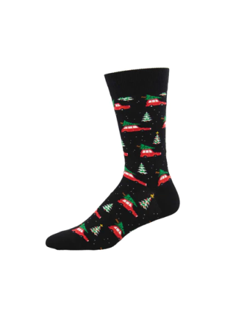 Meias Minty Fresh Christmas SockSmith MNC2752-BLK Black