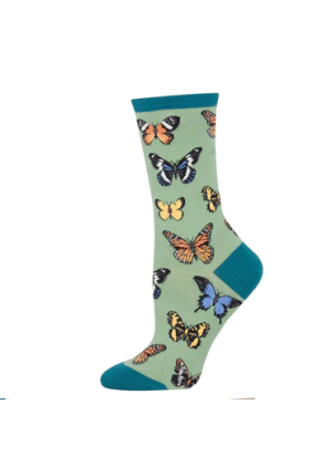 Meias Majestic Butterflies SockSmith WNC1884-GEE Green