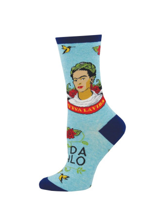 Socks Viva La Frida SockSmith WNC967-SBH Sky Blue Heather