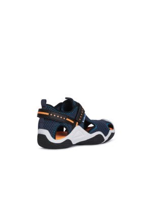 Jr Wader Sandal Geox J1530A-C4074 Navy/Orangefluo