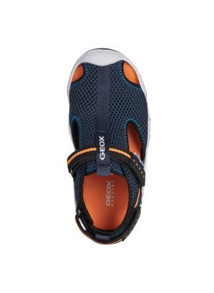 Jr Wader Sandal Geox J1530A-C4074 Navy/Orangefluo