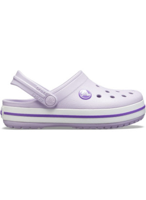 Sandália De Praia Crocband Clog K Crocs 207006-5P8 Lavender/Neon Purple