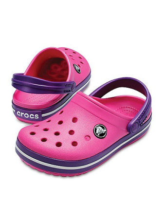 Chinelo Crocband Clog K Crocs 204537-60O Paradise Pink/Amethyst