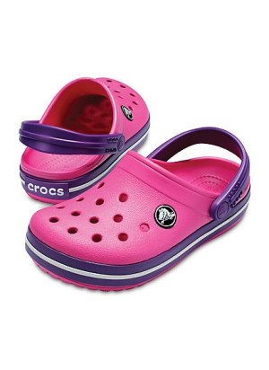 Crocband Clog K Beach Sandals Crocs 204537-60O Paradise Pink/Amethyst