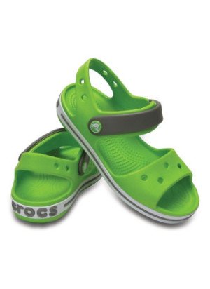 Crocband Sandal Kids Beach Sandals Crocs 12856-3K9 Volt Green/Smoke