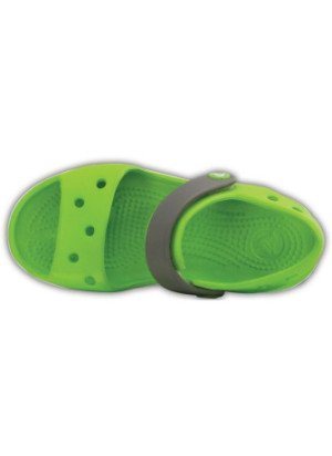 Crocband Sandal Kids Beach Sandals Crocs 12856-3K9 Volt Green/Smoke