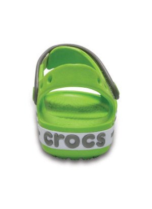 Crocband Sandal Kids Beach Sandals Crocs 12856-3K9 Volt Green/Smoke