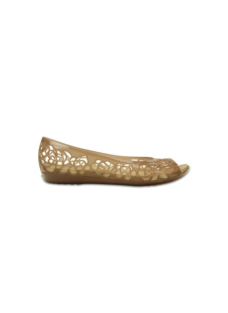Sandália De Praia Isabella Jelly Flat Crocs 203285-854 Bronze