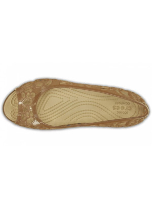 Sandália De Praia Isabella Jelly Flat Crocs 203285-854 Bronze