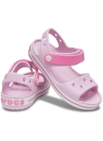 Sandália Crocband Sandal Kids Crocs 12856-6GD Ballerina Pink