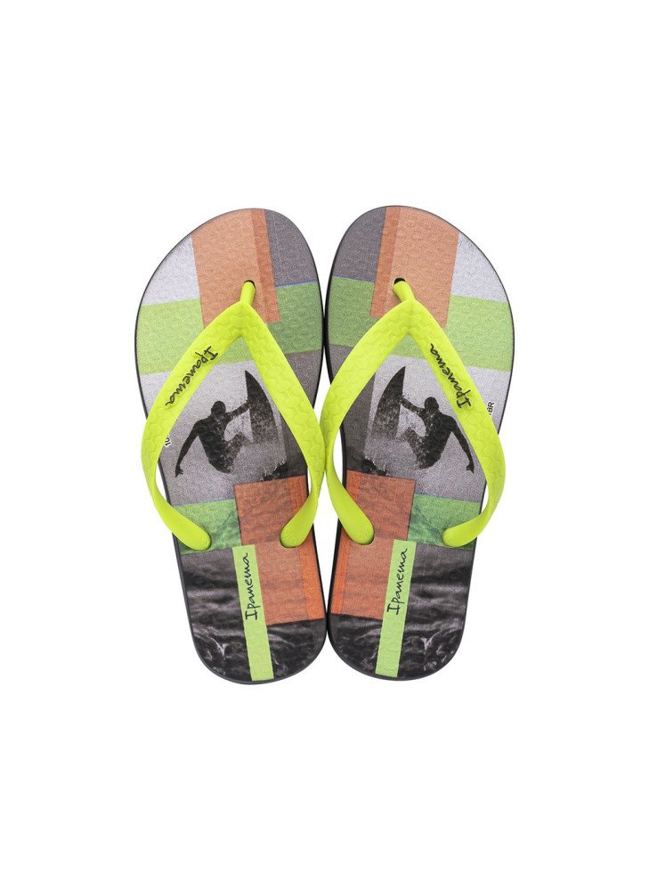 Classic X Kids Beach Flip Flops Ipanema 83185.24676 Black/Green/Orange