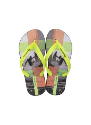 Classic X Kids Beach Flip Flops Ipanema 83185.24676 Black/Green/Orange