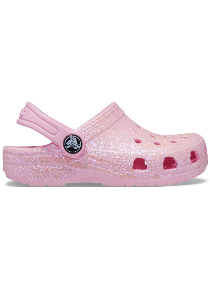 Sandália De Praia Classic Glitter Clog K Crocs 206993.6S0 Flamingo
