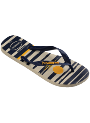 Top Nautical Beach Flip Flops Havaiana 4137126.8009 Beige/Navy