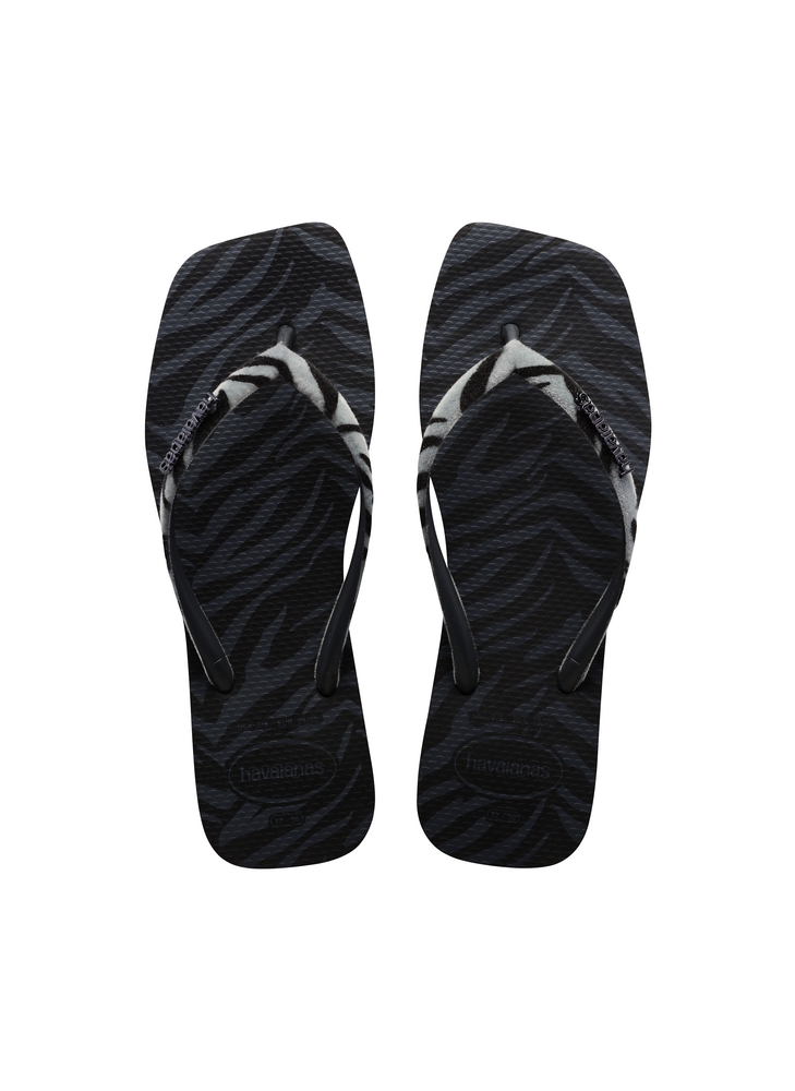 Square Beach Flip Flops Havaiana 4148277.0090 Velvet Black