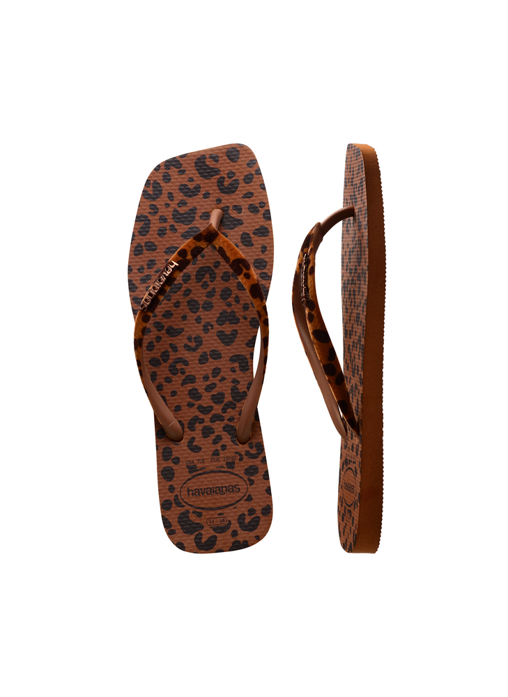 Square Beach Flip Flops Havaiana 4148277.1976 Velvet Rust