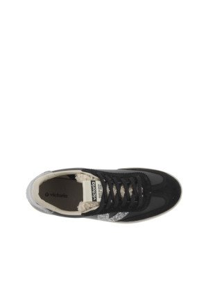 Basket Berlin Cyclist Leather Effect & Split Paris & Glitter Logo Sneakers Victoria 1126185-- Black