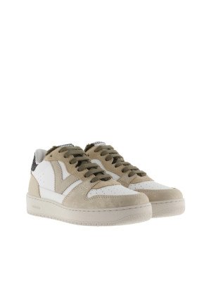 Basket Madrid Efecto Piel & Metallic Piezas & Glitter Rear Sneakers 1258243-PLATINO