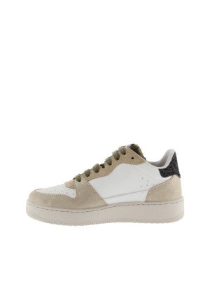 Basket Madrid Efecto Piel & Metallic Piezas & Glitter Rear Sneakers 1258243-PLATINO