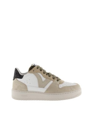Basket Madrid Efecto Piel & Metallic Piezas & Glitter Rear Sneakers 1258243-PLATINO