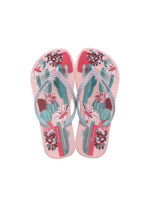 Anatomic Cactus Kids Beach Flip Flops Ipanema 83329.Al914 Rosa/Verde