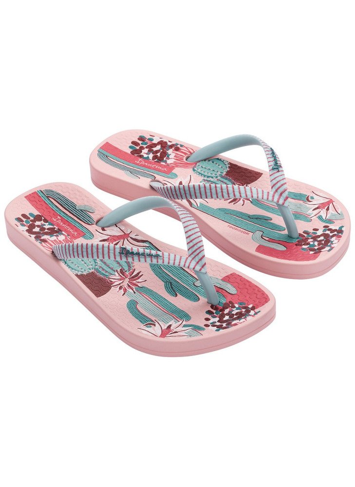 Anatomic Cactus Kids Beach Flip Flops Ipanema 83329.Al914 Rosa/Verde