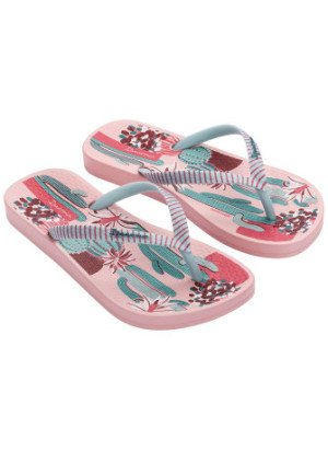 Anatomic Cactus Kids Beach Flip Flops Ipanema 83329.Al914 Rosa/Verde