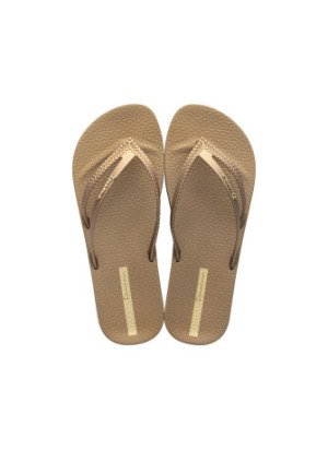 Bossa Soft V Fem Beach Flip Flops Ipanema 82840.AG722 Bege/Dourado