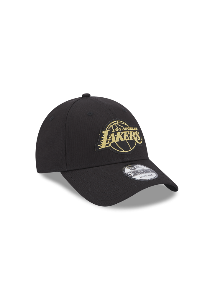 Metallic Badge 9Forty Loslak Cap New Era 60364419 Blkmtg Los Angeles Lakers