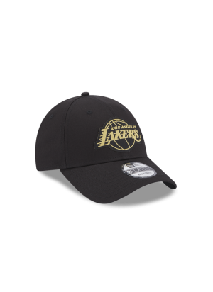 Metallic Badge 9Forty Loslak Cap New Era 60364419 Blkmtg Los Angeles Lakers