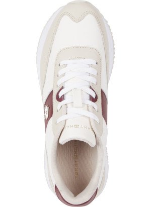 Th Elevated Feminine Runner Gld Sneakers Tommy Hilfiger FW0FW07306YBH Anciente White