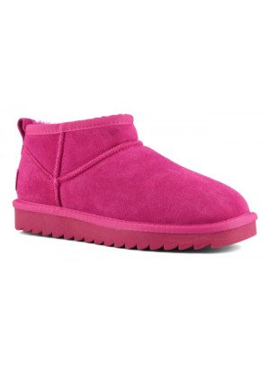 Short Winter  in Suede Boot Colors Of California HC YW078 Fuxia