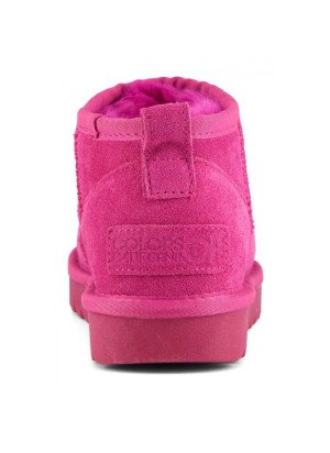 Short Winter  in Suede Boot Colors Of California HC YW078 Fuxia
