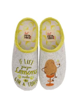 HotPotatoes Bedroom Slipper  67070-BUNRATTY Gris