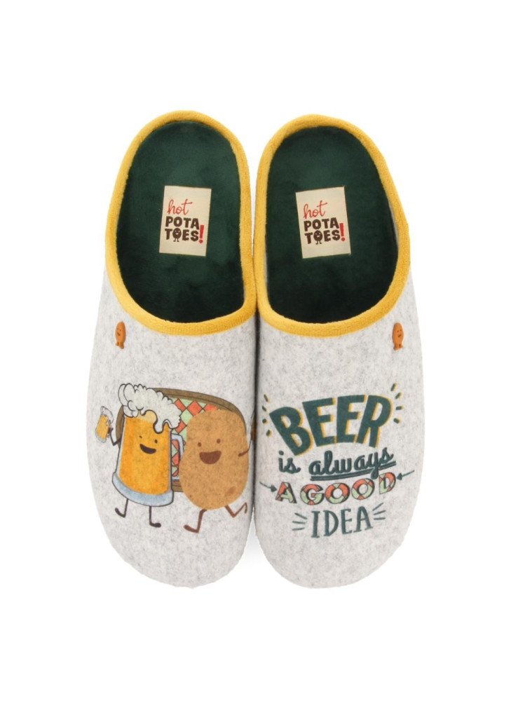 HotPotatoes Bedroom Slipper 67571-CRATLOE Gris