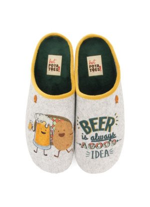 HotPotatoes Bedroom Slipper 67571-CRATLOE Gris