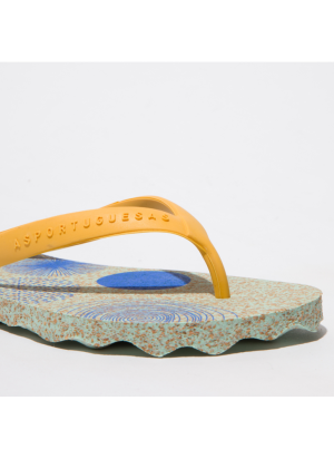 Corals Beach Flip Flops As Portuguesas P018115002 Mint/Yellow
