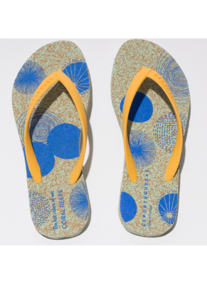 Corals Beach Flip Flops As Portuguesas P018115002 Mint/Yellow