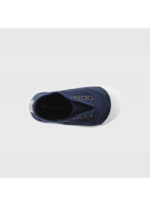 1915 English Lona DREC® Elastic Canvas Shoe Victoria 106627 Marino