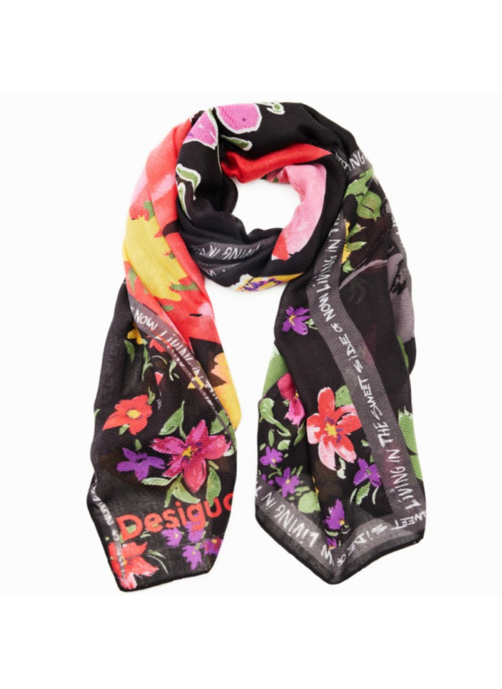 Fou_Flores Patch Handkerchief Desigual 23WAWA22-2000 Black