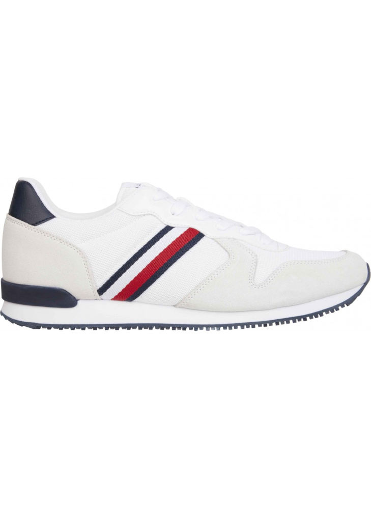 Iconic Mix Runner Sneakers Tommy Hilfiger FM04733 YBS White Iconic Mix Runner Sneakers Tommy Hilfiger FM04733 YBS White