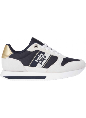 Runner With Th Webbing Gold Sneakers Tommy Hilfiger FW07173 DW6 Space Blue