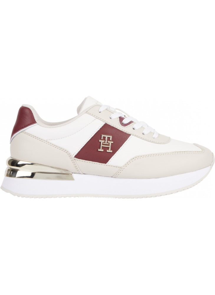 Th Elevated Feminine Runner Gld Sneakers Tommy Hilfiger FW0FW07306YBH Anciente White