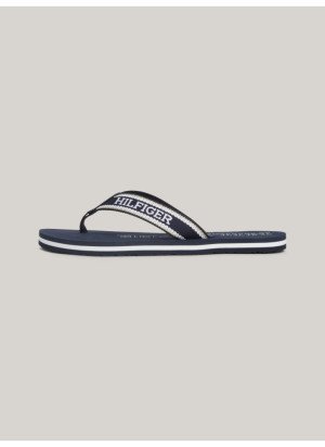 Hilfiger Beach Sandal Beach Flip Flops Tommy Hilfiger FW07905-DW6 Space Blue