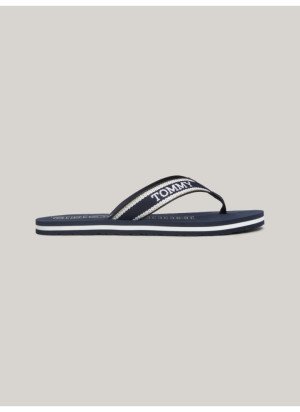 Hilfiger Beach Sandal Beach Flip Flops Tommy Hilfiger FW07905-DW6 Space Blue