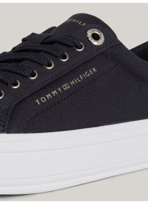 Ténis Essential Vulc Canvas Tommy Hilfiger FW0FW07682DW6 Space Blue
