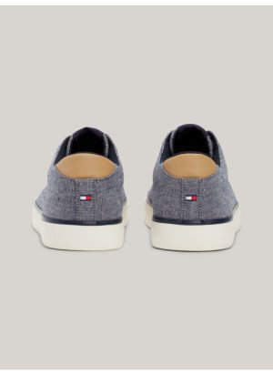 Ténis Th Hi Vulc Low Chambray Tommy Hilfiger FM04945-DW5  Desert Sky